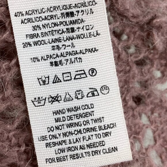 Free People Taupe Open Knit Lightweight Alpaca - Wool Blend Sweater - Small - Picture 3 of 8